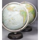 Two Japanese Readers Digest terrestrial globes40cm