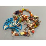 Three ancient Egyptian or Islamic bead necklaces