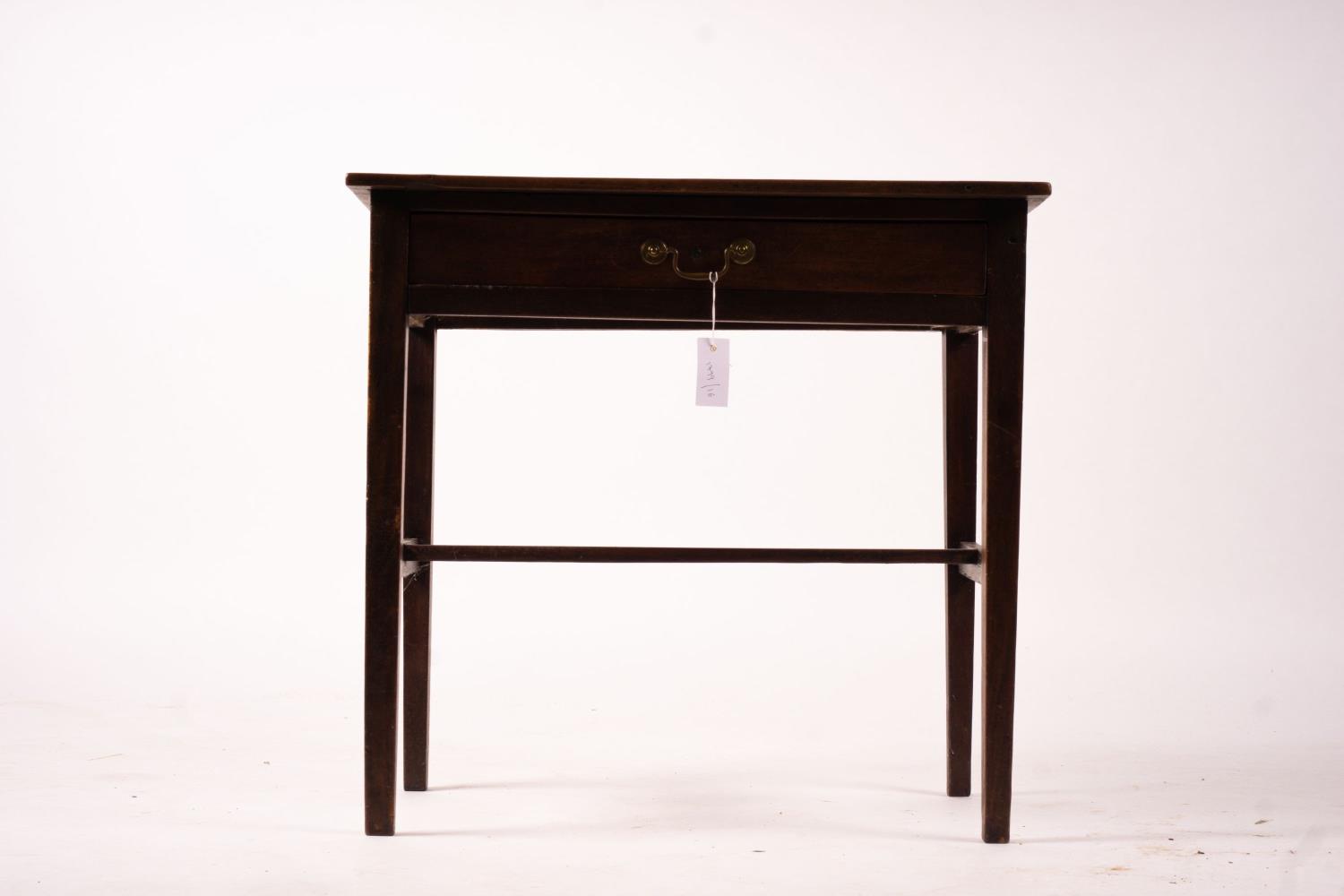 A George III rectangular mahogany side table, width 71cm, depth 45cm, height 67cm - Image 6 of 10