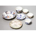 A group of 18 century Chinese tea wares, damage,