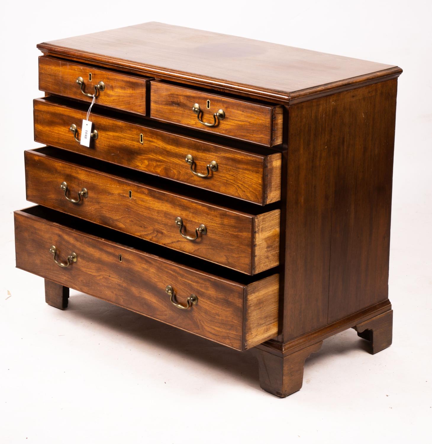 A George III style mahogany chest, width 94cm, depth 47cm, height 81cm - Image 3 of 6