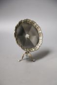 A George V silver miniature model of an occasional table(a.f.), Goldsmiths & Silversmiths Co Ltd,