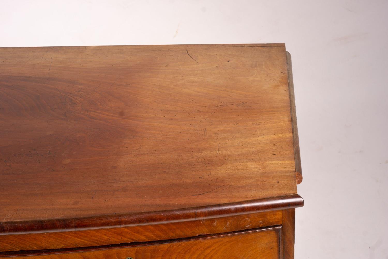 A Regency mahogany bow fronted chest, width 90cm, depth 50cm, height 90cm - Image 8 of 8