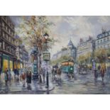 Marais, oil on canvas, Paris street scene, signed, 60 x 80cm