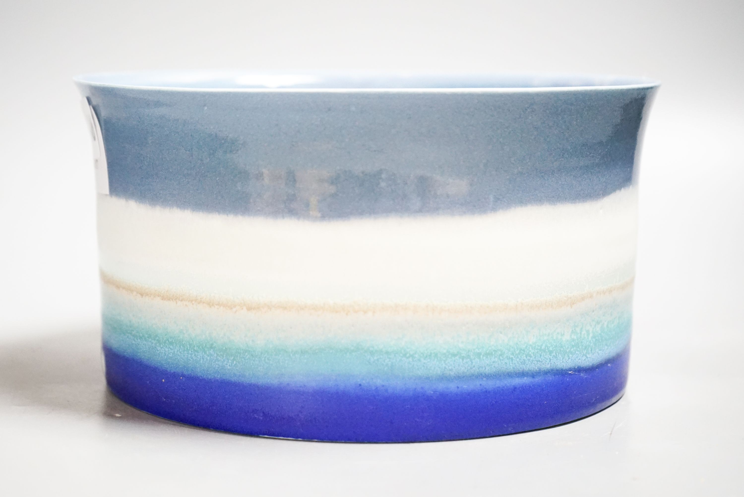 Tanya Gomez (b.1974), a banded porcelain bowl, (small rim chip)22cm - Image 2 of 2