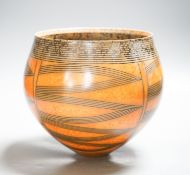 Duncan Ross (b.1943), a burnished terra-sigillata globular vase21cm wide, 19cm high