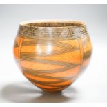 Duncan Ross (b.1943), a burnished terra-sigillata globular vase21cm wide, 19cm high