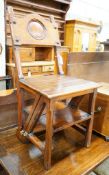 A Victorian mahogany metamorphic library chair