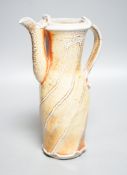 Ruthanne Tudball (b.1948), a soda fired stoneware spouted ewer28cm