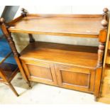 A late Victorian mahogany buffet, length 104cm, depth 41cm, height 110cm