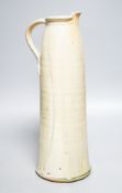 Stephen Parry (b.1950), a tall pale celadon glazed jug39cm