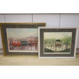 Helen Bradley, four signed prints, 'Big Bertha Comes to Lees' and 'Sunday Afternoon in Alexandra