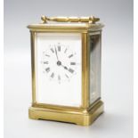 A French brass carriage clock14cm