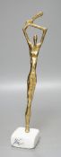 After Giacometti, an abstract bronze figure33cm