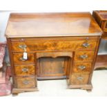 A George II style mahogany kneehole desk, length 92cm, depth 52cm, height 81cm