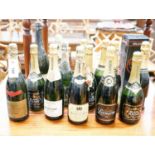 Fifteen bottles of assorted champagne and sparkling wine, assorted sizes