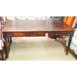 A Victorian mahogany library table from the Library of the Royal College of Surgeons, London, length