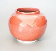 Gareth Mason (b.1965), a copper red glazed globular vase12cm