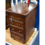 A Victorian mahogany bedside chest, width 41cm, depth 53cm, height 69cm