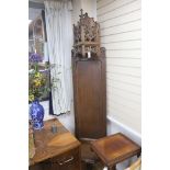 A Gothic carved oak wall niche, height 236cm