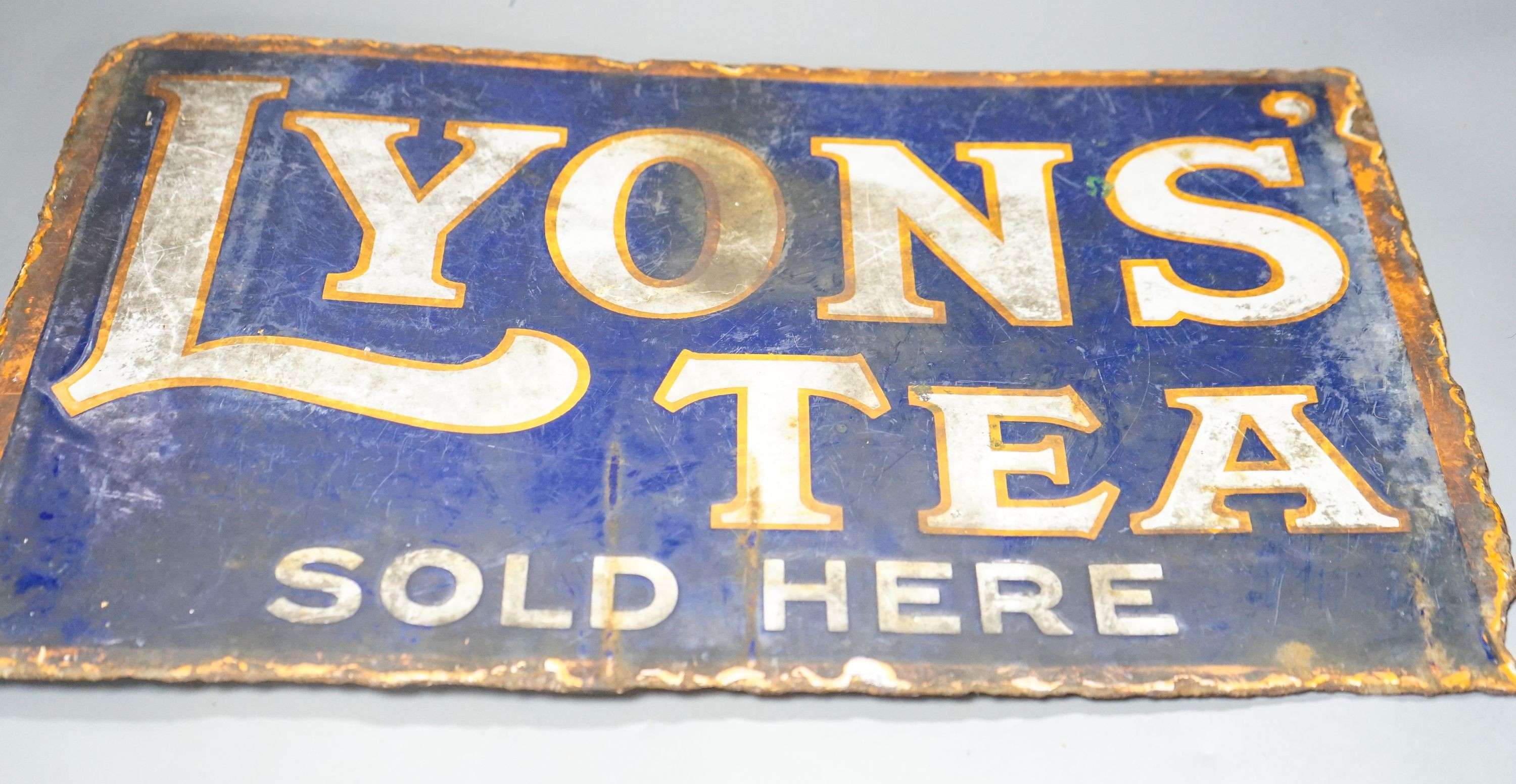 A Lyons Tea enamelled sign30x46cm - Image 2 of 2