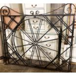 A pair of wrought iron gates, width 326cm