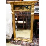 A Regency style giltwood pier glass, width 68cm, height 106cm