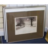 Kathleen Caddick (b.1937), limited edition print, Petworth Park and a pair of Graham Evenden