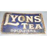 A Lyons Tea enamelled sign30x46cm