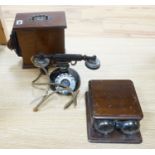 Three vintage telephone sets