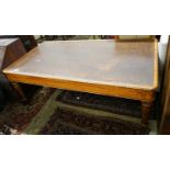 An early Victorian oak library table fitted two end drawers, from the Library of The Royal College