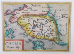 A small map of China Regio Asie, 8 x 11cm.
