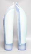 Kellie Millar, two tall sail-form vases,60cm