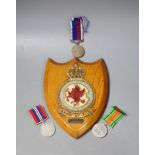 A group of three medals to Flight Sergeant H V Walder RAF 329595 including a George V RAF long