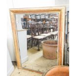 A 19th century gilt wood overmantel mirror, width 105cm, height 136cm