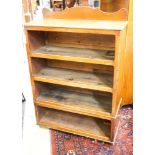 A Victorian mahogany open bookcase, length 77cm, depth 32cm, height 110cm