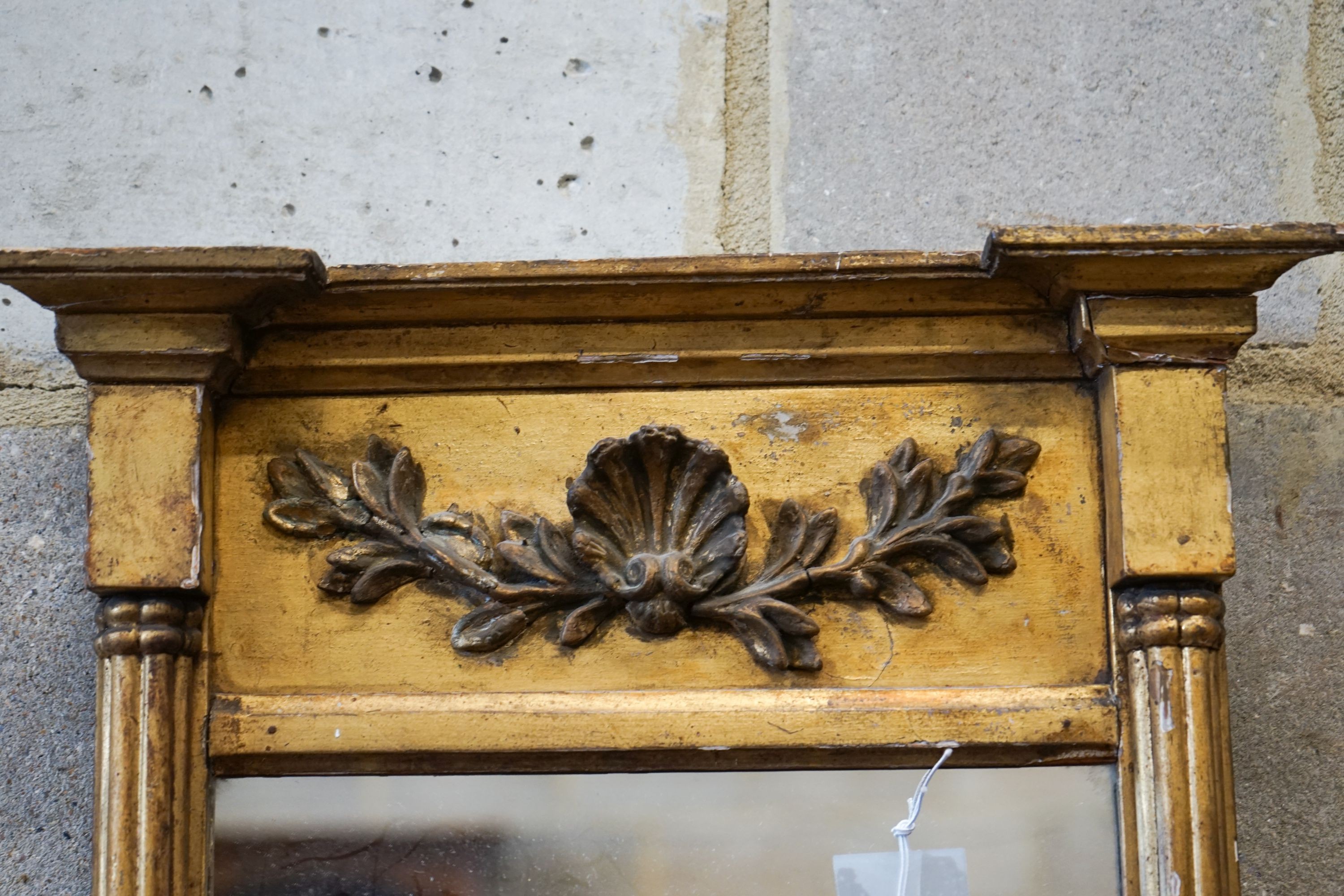 A small Regency giltwood and gesso pier glass, width 37cm, height 59cm - Image 2 of 3