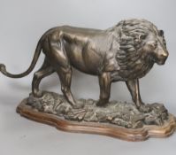 Tim Nicklin, bronzed resin, Prowling lion, 1986, 8/10, 52cm