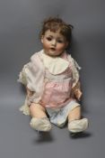 Schoennau and Hofmeister bisque boy doll67cm