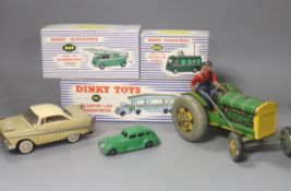 Mixed post war hollow cast and die cast toys and dinky toys