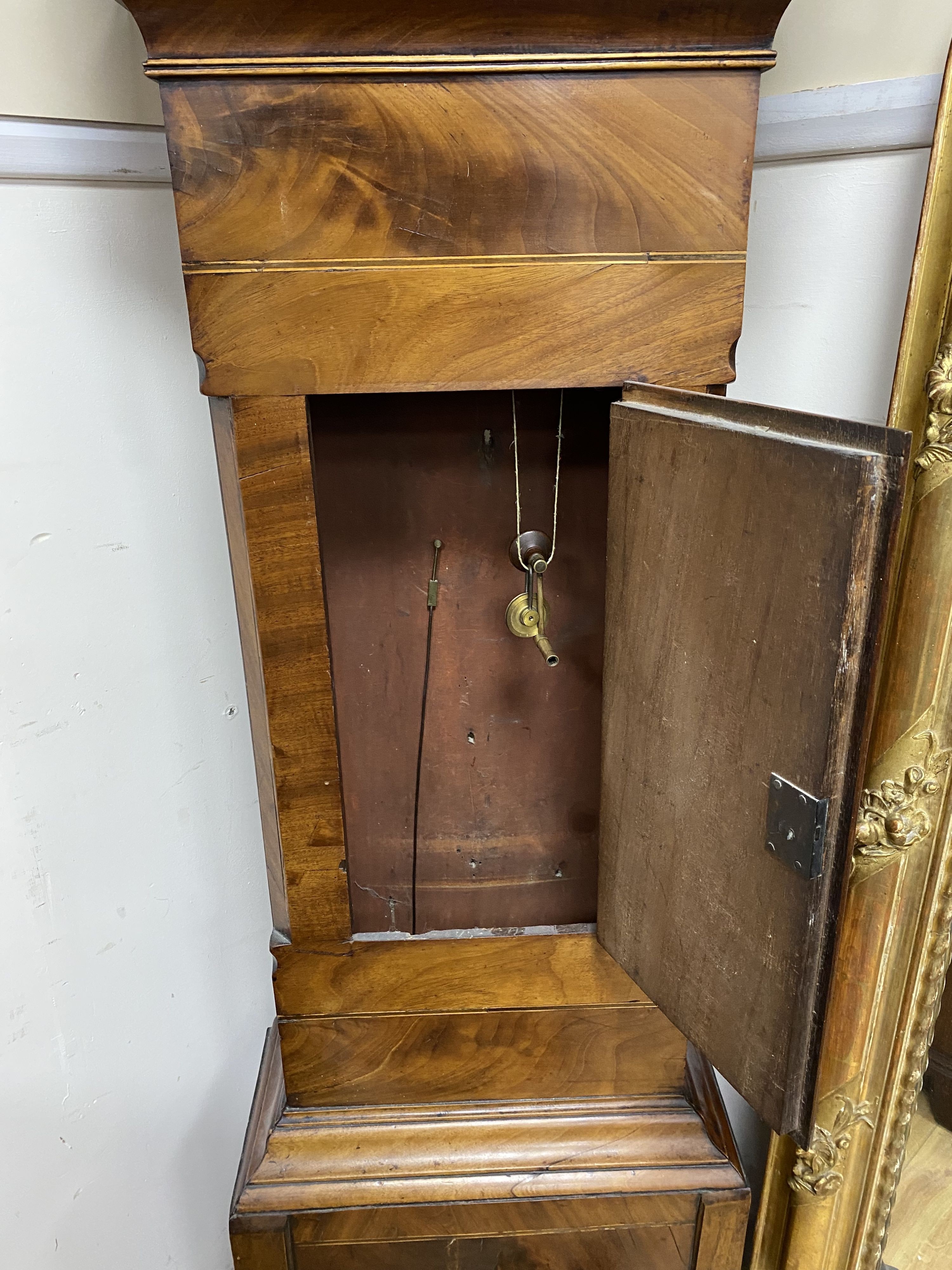 An early 19th century mahogany eight day longcase clock (reduced in height) marked Drayton, height - Image 4 of 4