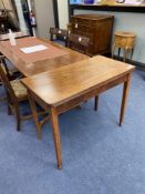 A George III mahogany folding tea table, width 88cm, depth 45cm, height 71cm