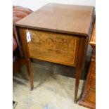 A 19th century mahogany Pembroke table / cabinet, width 52cm, depth 65cm, height 76cm