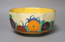 A Clarice Cliff 'gayday' pattern octagonal bowl21cm