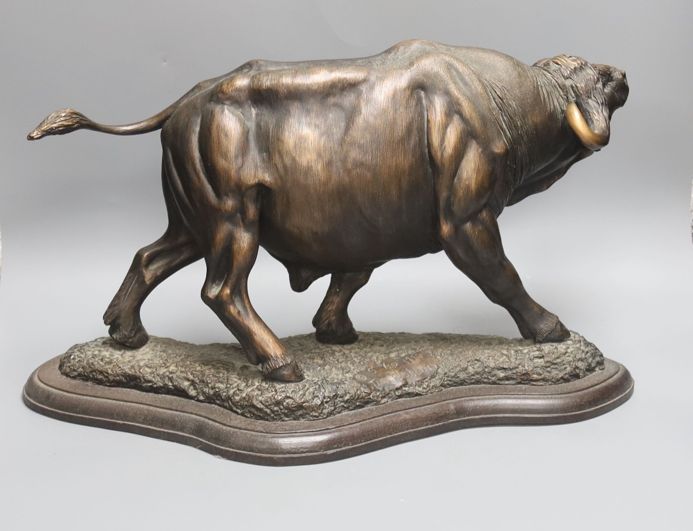 Tim Nicklin, bronzed resin, Buffalo 1990, 5/10, length 48cm - Image 2 of 3