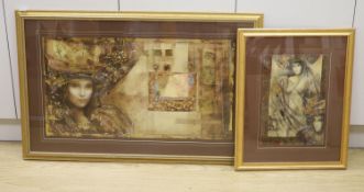 Csaba Markus (1952-), two limited edition prints, 'Cornithian III' and 'Lady of Alexandria', largest