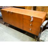 A mid 20th century Stag teak sideboard, length 137cm, depth 48cm, height 73cm