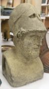 A cast composition stone classical portrait bust, height 58cm