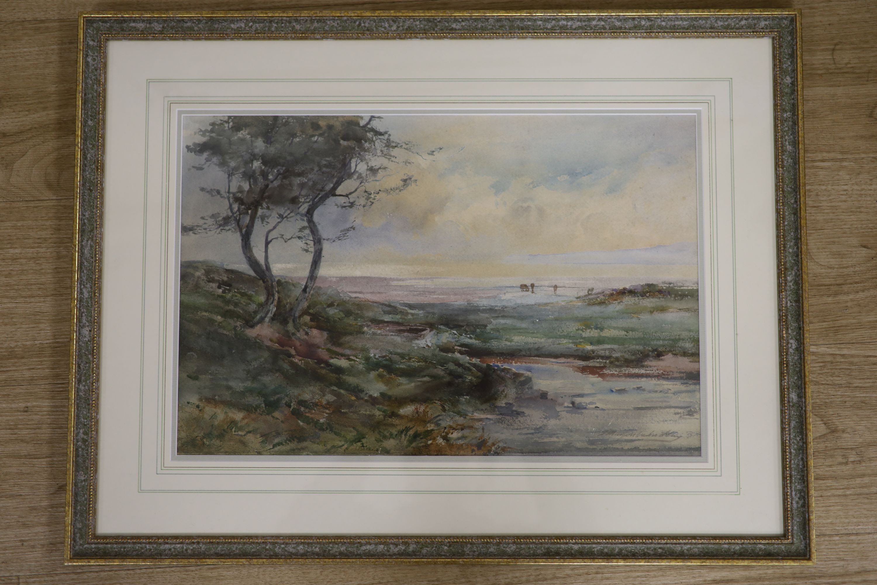 Thomas Marjoribanks Hay (1862-1921), Coastal scene, watercolour, signed, 33 x 50cm. - Image 2 of 4