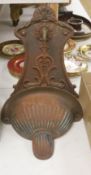 A French cast iron wall fountain